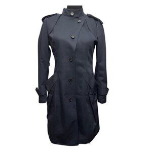 Oikos Pea Coat Belted Navy